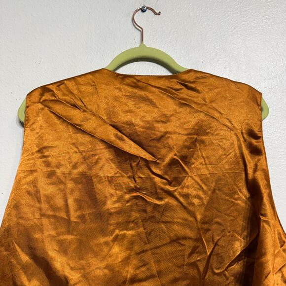 Resource Tan Vintage Leather Vest Sz 2X - Picture 7 of 11